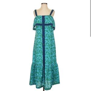 Derek Lam • Floral Blue and Green Women's Dress